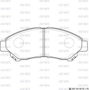 ADVICS SN955 - Set placute frana,frana disc allinparts.ro