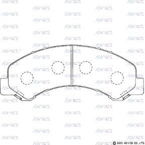 ADVICS SN904 - Set placute frana,frana disc - allinparts.ro