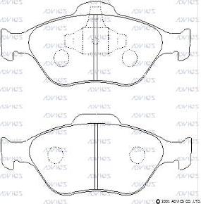 ADVICS SN901 - Set placute frana,frana disc allinparts.ro