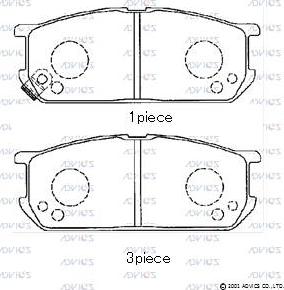 ADVICS SN902P - Set placute frana,frana disc - allinparts.ro
