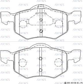 ADVICS SN931 - Set placute frana,frana disc allinparts.ro