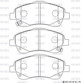 ADVICS SN933P - Set placute frana,frana disc allinparts.ro