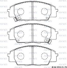 ADVICS SN434P - Set placute frana,frana disc allinparts.ro