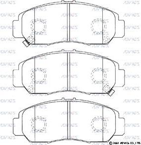 ADVICS SN435P - Set placute frana,frana disc allinparts.ro
