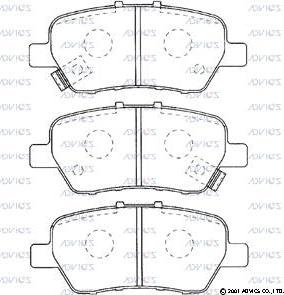 ADVICS SN436P - Set placute frana,frana disc - allinparts.ro