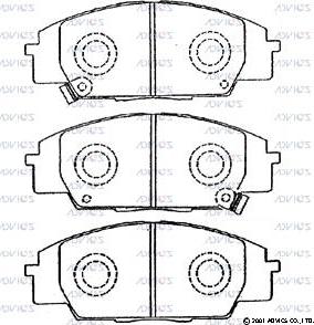 ADVICS SN430P - Set placute frana,frana disc allinparts.ro