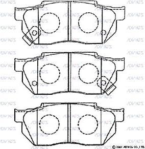 ADVICS SN432P - Set placute frana,frana disc - allinparts.ro