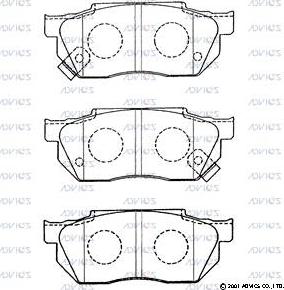 ADVICS SN424P - Set placute frana,frana disc allinparts.ro