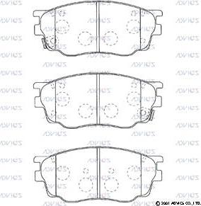 ADVICS SN599P - Set placute frana,frana disc allinparts.ro