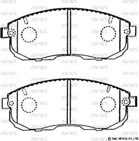 ADVICS SN596P - Set placute frana,frana disc allinparts.ro
