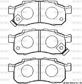 ADVICS SN569P - Set placute frana,frana disc - allinparts.ro