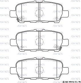 ADVICS SN509P - Set placute frana,frana disc allinparts.ro