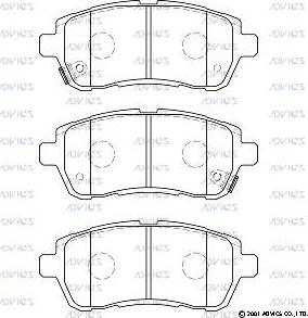 ADVICS SN503P - Set placute frana,frana disc allinparts.ro