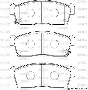 ADVICS SN589P - Set placute frana,frana disc allinparts.ro