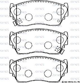 ADVICS SN580P - Set placute frana,frana disc allinparts.ro