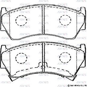 ADVICS SN582P - Set placute frana,frana disc allinparts.ro