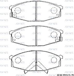 ADVICS SN539P - Set placute frana,frana disc - allinparts.ro