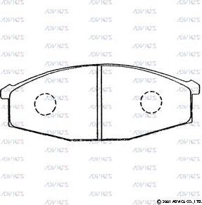 ADVICS SN539 - Set placute frana,frana disc - allinparts.ro