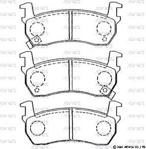 ADVICS SN538P - Set placute frana,frana disc allinparts.ro