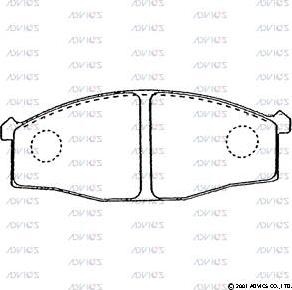 ADVICS SN574 - Set placute frana,frana disc allinparts.ro