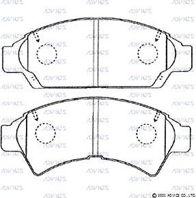 ADVICS SN641 - Set placute frana,frana disc allinparts.ro