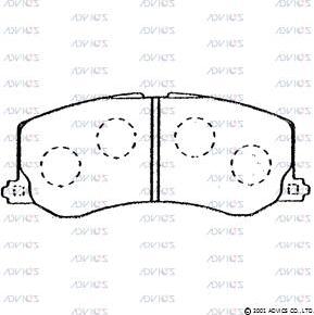 ADVICS SN652P - Set placute frana,frana disc allinparts.ro