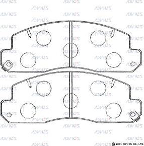 ADVICS SN663P - Set placute frana,frana disc allinparts.ro