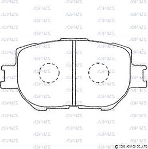 ADVICS SN680 - Set placute frana,frana disc allinparts.ro
