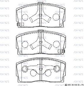 ADVICS SN623P - Set placute frana,frana disc allinparts.ro