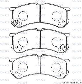 ADVICS SN676P - Set placute frana,frana disc - allinparts.ro