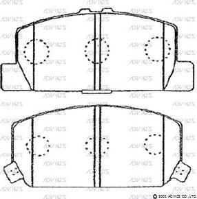 ADVICS SN670 - Set placute frana,frana disc allinparts.ro
