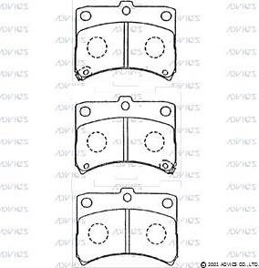 ADVICS SN145P - Set placute frana,frana disc - allinparts.ro