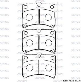 ADVICS SN103P - Set placute frana,frana disc - allinparts.ro