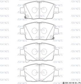 ADVICS SN130P - Set placute frana,frana disc allinparts.ro