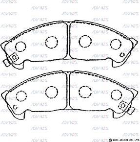 ADVICS SN841P - Set placute frana,frana disc - allinparts.ro