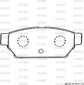 ADVICS SN843 - Set placute frana,frana disc - allinparts.ro