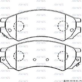 ADVICS SN853P - Set placute frana,frana disc - allinparts.ro