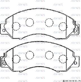 ADVICS SN813P - Set placute frana,frana disc allinparts.ro