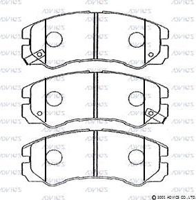 ADVICS SN886P - Set placute frana,frana disc allinparts.ro