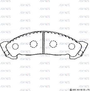 ADVICS SN888 - Set placute frana,frana disc - allinparts.ro