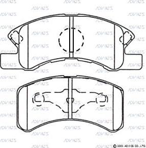 ADVICS SN882 - Set placute frana,frana disc - allinparts.ro
