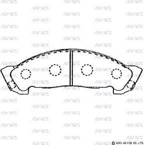 ADVICS SN836P - Set placute frana,frana disc - allinparts.ro