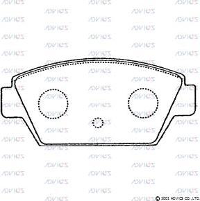 ADVICS SN830 - Set placute frana,frana disc allinparts.ro