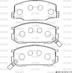 ADVICS SN825P - Set placute frana,frana disc allinparts.ro