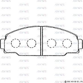 ADVICS SN823 - Set placute frana,frana disc - allinparts.ro