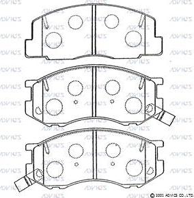 ADVICS SN827P - Set placute frana,frana disc allinparts.ro