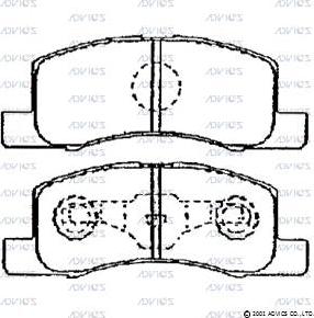 ADVICS SN876 - Set placute frana,frana disc - allinparts.ro
