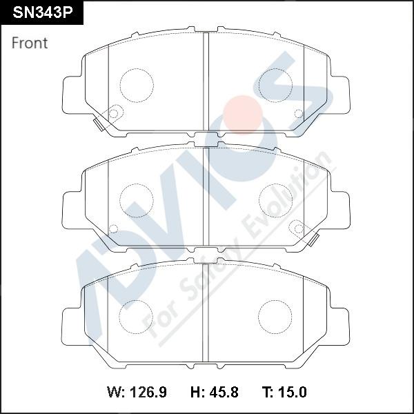 ADVICS SN343P - Set placute frana,frana disc allinparts.ro
