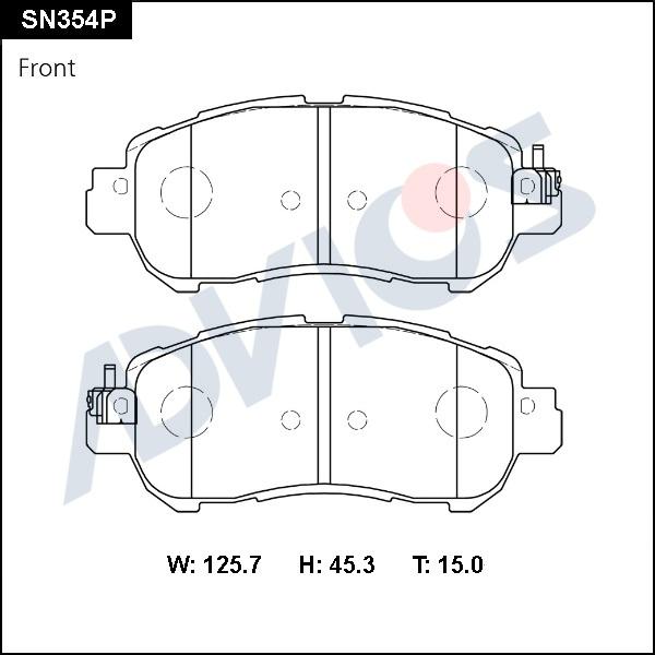 ADVICS SN354P - Set placute frana,frana disc allinparts.ro