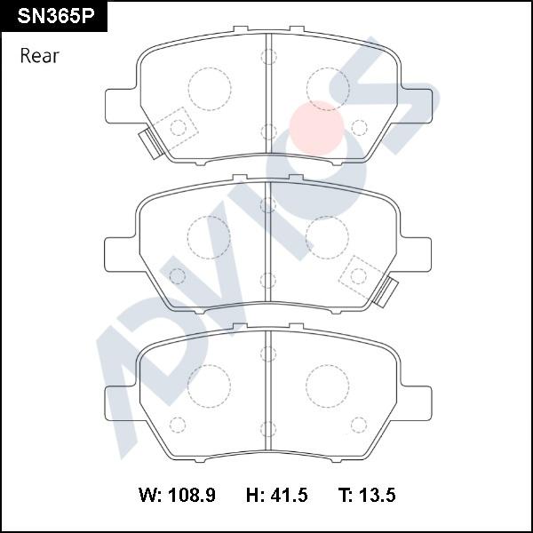 ADVICS SN365P - Set placute frana,frana disc - allinparts.ro